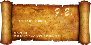 Fronius Emma névjegykártya